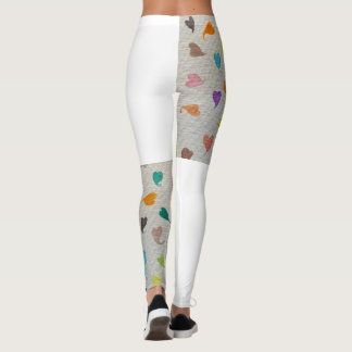 Hjärtan Halvt Uttryckta Leggings