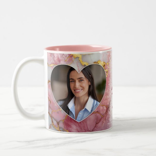 HJÄRTAN KÄRLEKSPAR MUG VALENTINE Två-Tonad MUGG (Vänster)
