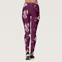 hjärtan Leggings modernt trendigt mönster elegant