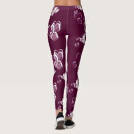 hjärtan Leggings modernt trendigt mönster elegant