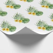 Hjärtan Modern Gula Blommor Tropiska