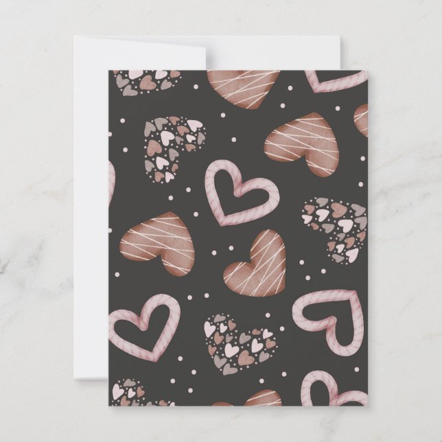 Hjärtan Mönster 35 Anteckningskort (Framsida)