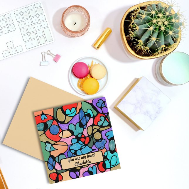 HJÄRTAN NEUROGRAFISKA DIGITALA AKVARELLER KORT (Skapare uppladdad)