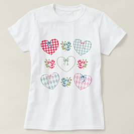 Hjärtan och blommor t shirt