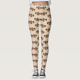 Hjärtan Och Gingerbread Man Strumpbyxor Leggings