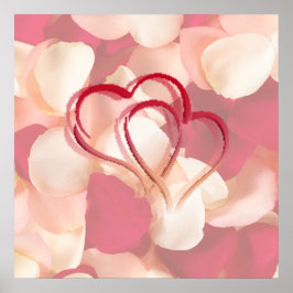 Hjärtan och ro-petaler POSTER AUTOGRAPH