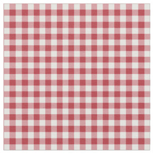 Hjärtan och Rosor Röd Rutig Gingham Tyg