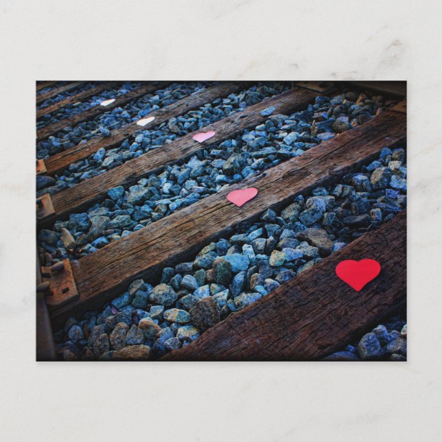 hjärtan på spåret vykort (Framsida)