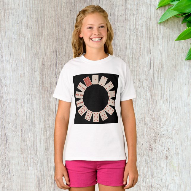 Hjärtan Spelkort Cirkel T Shirt (Skapare uppladdad)