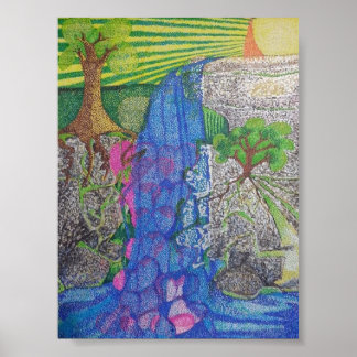 hjärtan vid vatten fall poster