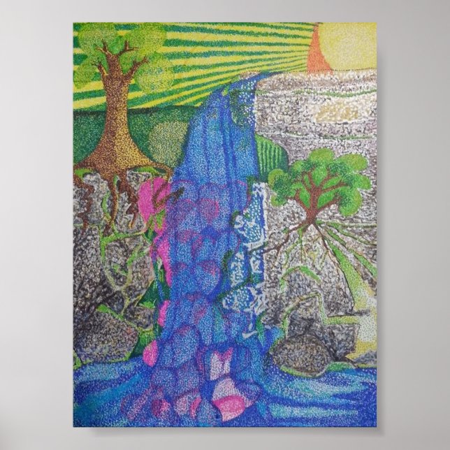 hjärtan vid vatten fall poster (Framsidan)