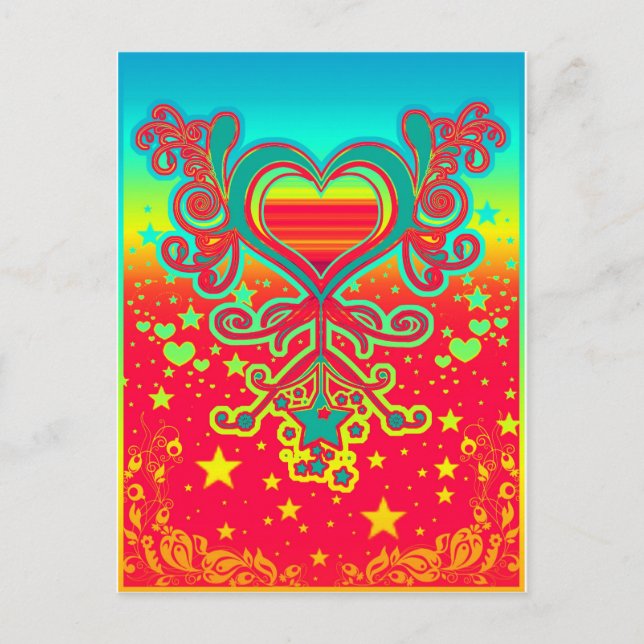 hjärtan vykort (Framsida)