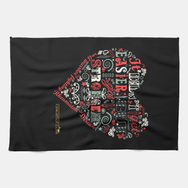 Hjärtanågot att säga: Starkare Kökshandduk (Horisontell)