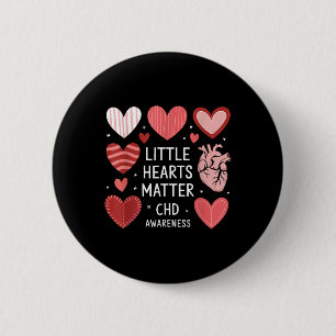 Hjärtanatomi Valentine Little Heart Chd Awareness Knapp