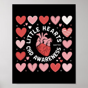 Hjärtanatomi Valentine Little Heart Chd Awareness Poster