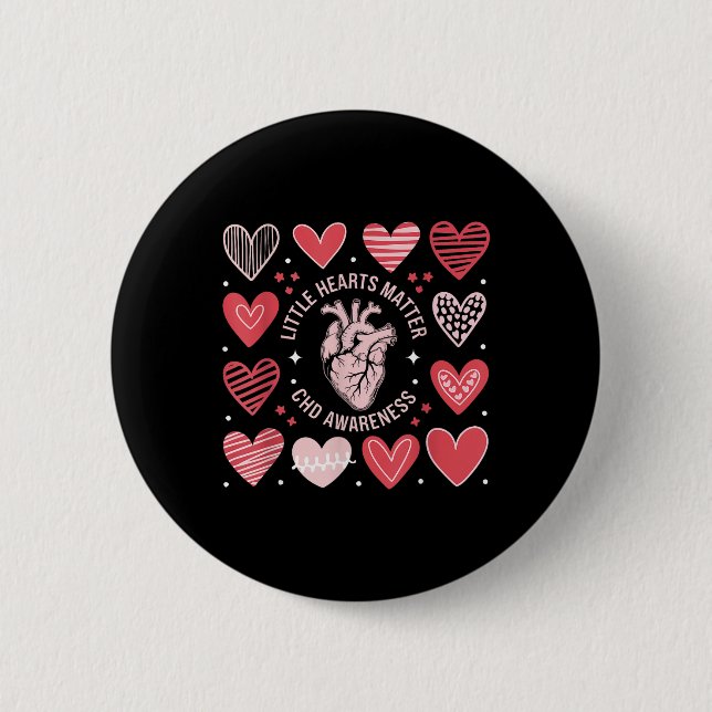 Hjärtanatomi Valentine Little Heart Chd Knapp (Framsida)