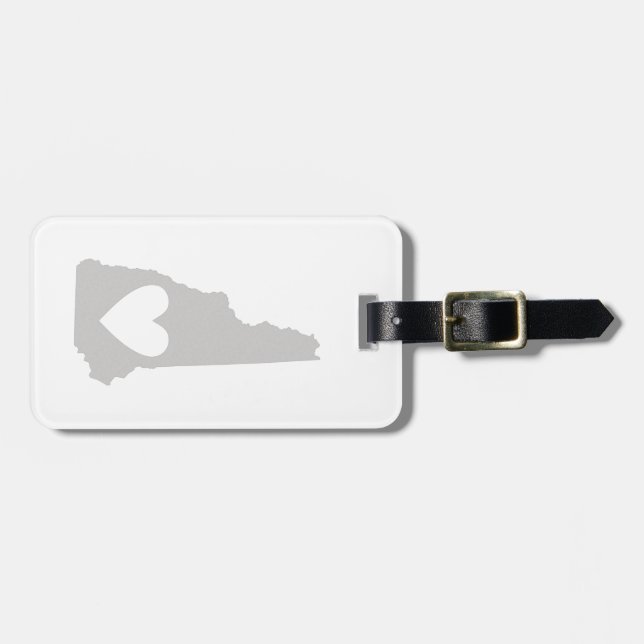 HjärtaNew Hampshire statlig silhouette Bagagebricka (Horisontell Framsida)