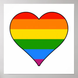 Hjärtanpassning av Pridet för Heart för HGBTQ-regn Poster