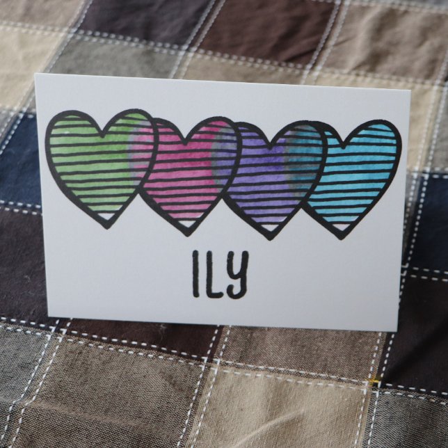 Hjärtans älskare söta retro valentinesday          kort (Skapare uppladdad)