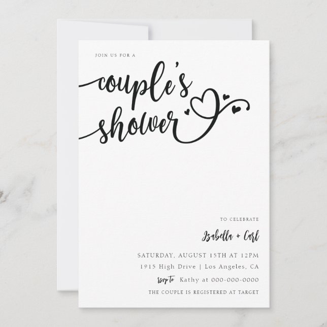 Hjärtans Bröllopsfest Inbjudningar (Framsida)