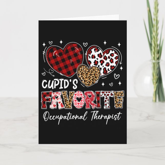 Hjärtans Cupids Favorit Arbetsterapeut Val Kort (Framsida)