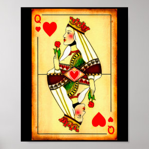 Hjärtans Drottning Vintage Matchande Par Saint Val Poster