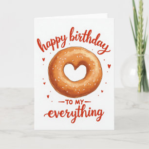Hjärtans Födelsedagsdonutkort Kort