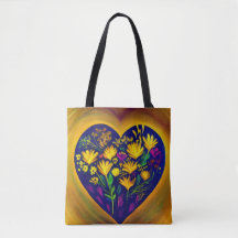 Hjärtans Fullt av blommor Tote Bag