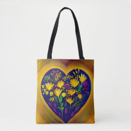 Hjärtans Fullt av blommor Tote Bag Tygkasse