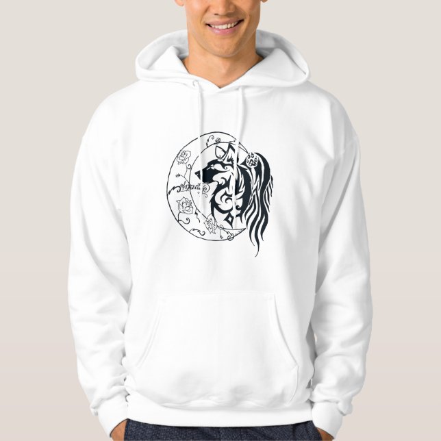 Hjärtans - Hoodie (svart) (Framsida)