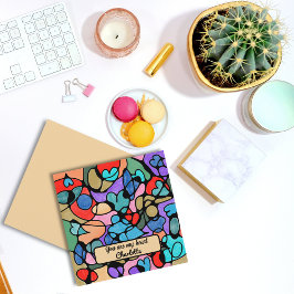 HJÄRTANS NEUROGRAFISKA DIGITALA AKVARELLER KORT