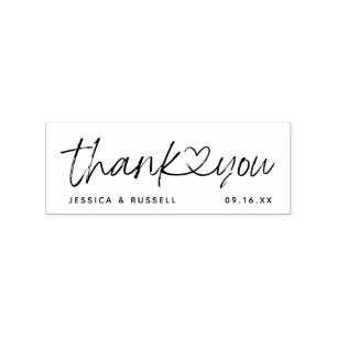 Hjärtans Tack För Skript Stämpel