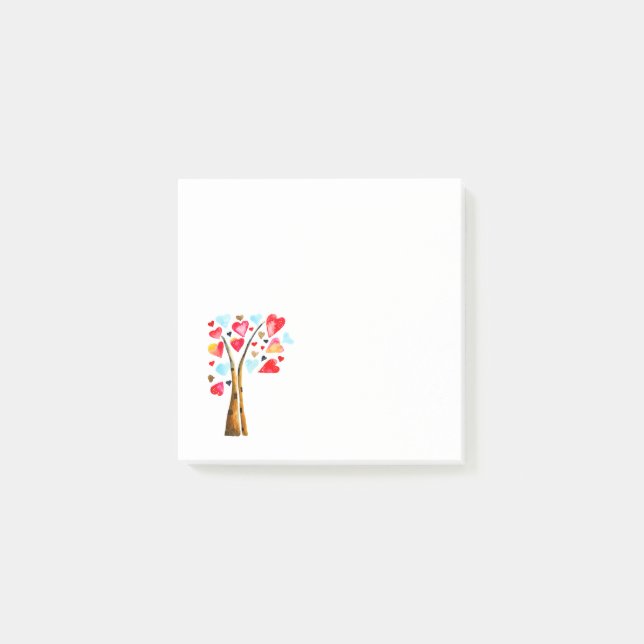 Hjärtans trä vallentinskalas post-it block (Framsida)