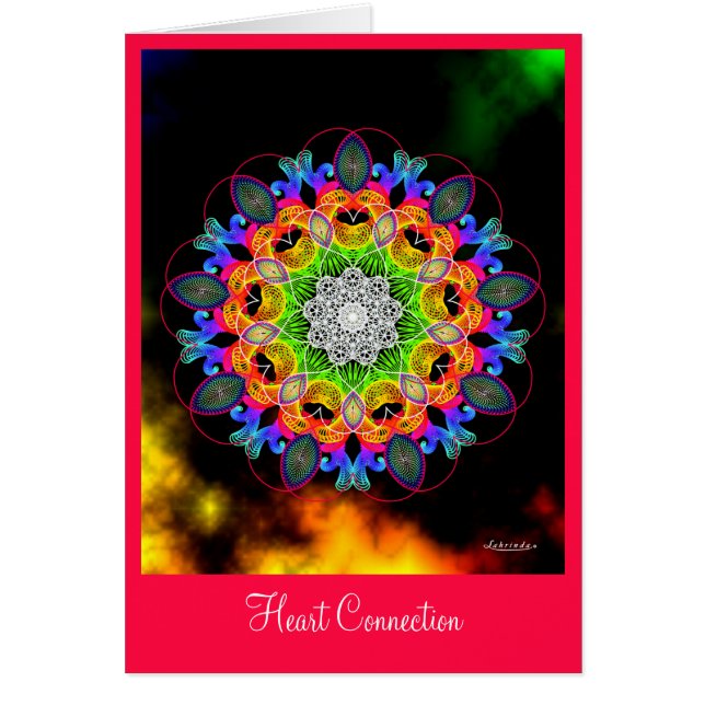 Hjärtanslutning Hälsningskort (Framsidan)