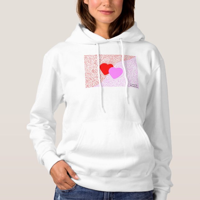 Hjärtaöverrrakningkvinna Hoodie för Pullover för Tee Shirt (Framsida)