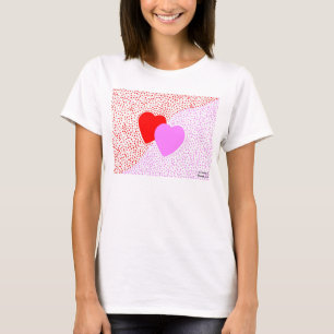 Hjärtaöverrrakningkvinna T-tröja för vit T Shirt
