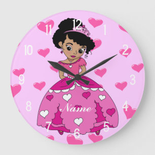 HjärtaPrincess Illustration Stor Klocka