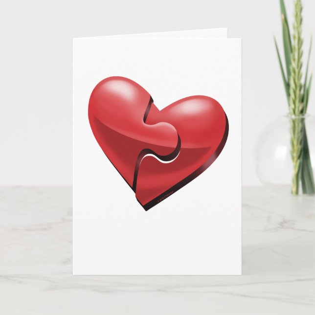 Hjärtapussel Helgkort (Framsida)