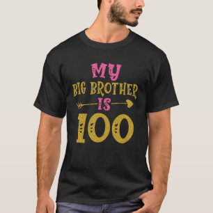 Hjärtar 100 dagar för storebror från syster Brot T Shirt