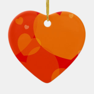 Hjärtar bakgrund i rött, ornament