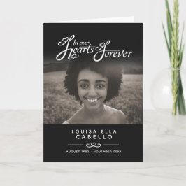 Hjärtar för evigt begravningsprogram svart program