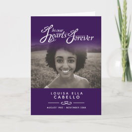 Hjärtar för lila av begravningsprogram program