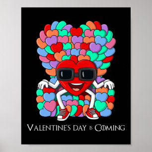 Hjärtar mot Throne Valentines day Roligt Boys Girl Poster