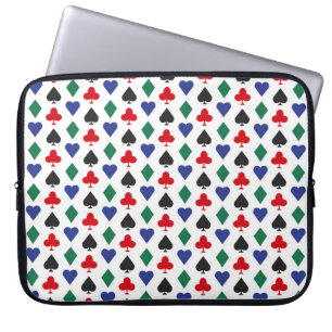 HJÄRTAR SPADES KLUBBS DIAMONDS ROWS LAPTOP FODRAL