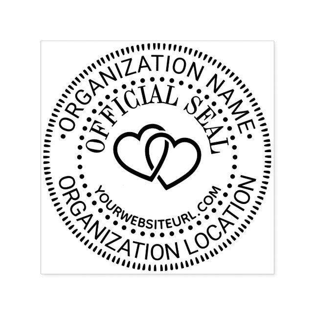 Hjärtar URL för Officiell av allmän Anpassningsbar Självfärgande Stämpel (Design)