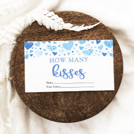 Hjärtar Valentine hur många kisses Baby Shower-spe Tilläggskort