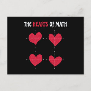 Hjärtarna på Math Valentines Dag Math Vykort