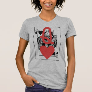 Hjärtarts drottning: Fet Red Heart Overlay T Shirt