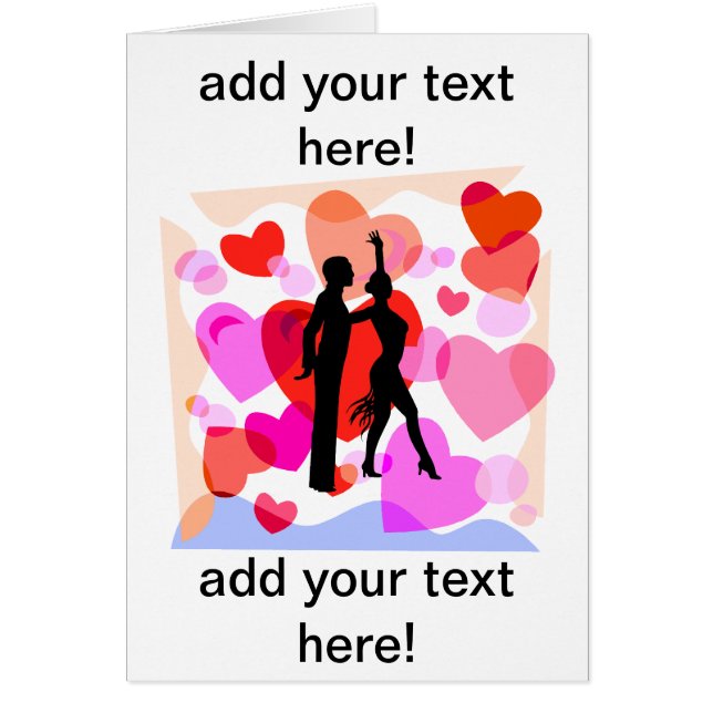 Hjärtasällskapsdans Hälsningskort (Framsidan)