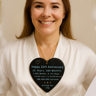 Hjärtat 25-årsdagen julgransprydnad keramik